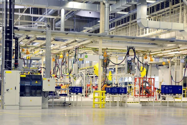 Part Welding Large New Automobile Factory — Stock Photo, Image