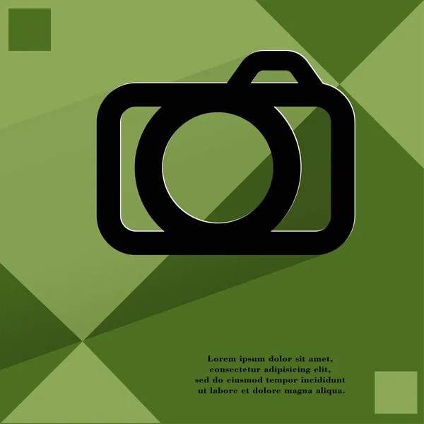 Kamera Lakás Modern Web Design Egy Lapos Geometriai Absztrakt Háttér — Stock Fotó