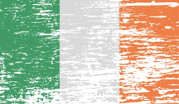 Bandera Irlanda Con Textura Antigua Ilustración — Foto de Stock