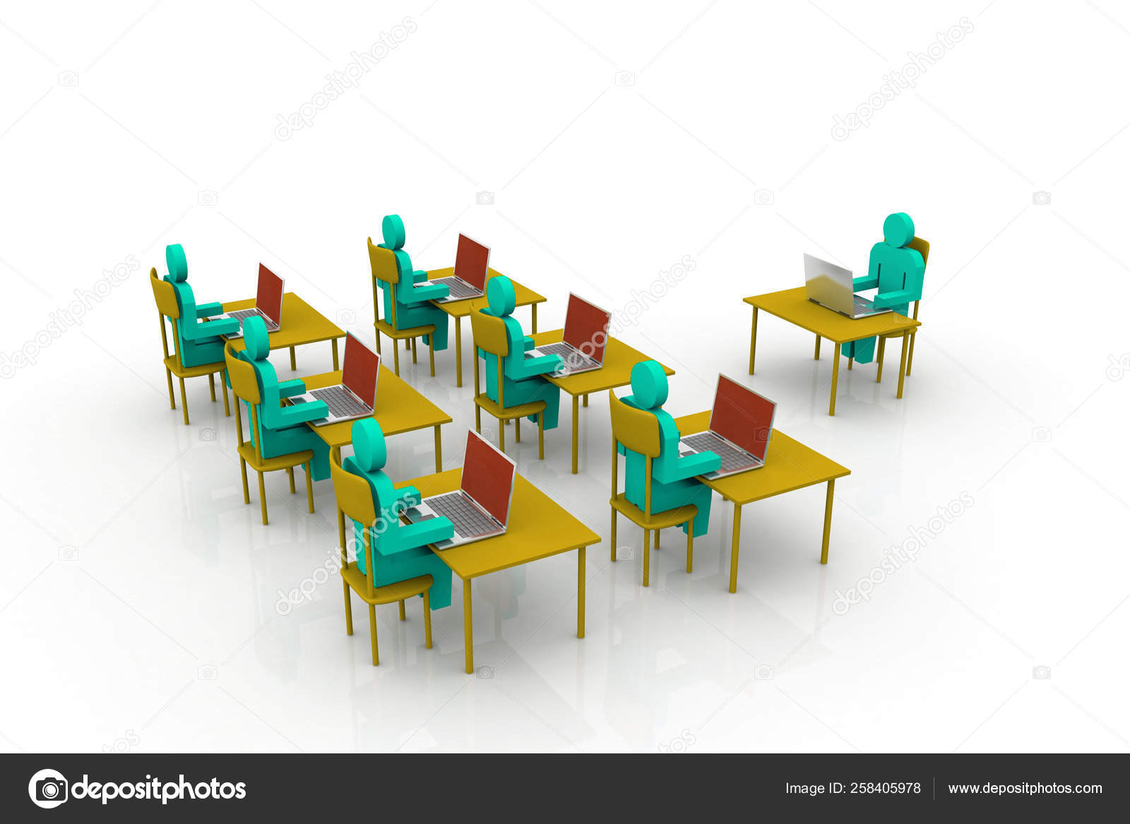 Training Concept Illustration White Background Stock Illustration by