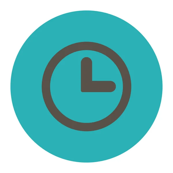 Ícone Relógio Este Botão Plano Redondo Desenhado Com Cores Cinza — Fotografia de Stock