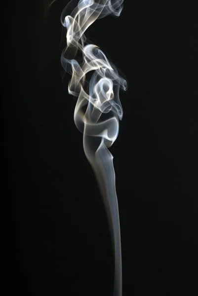 Art Abstrait Fumée Sur Fond Noir — Photo