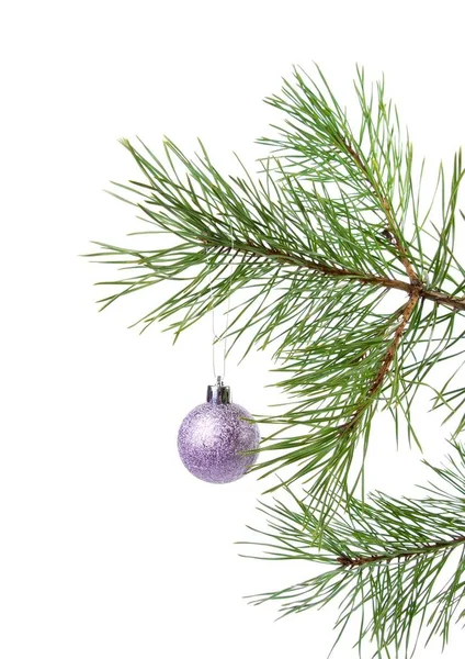 Noel Ağacı Süsleri Beyaz Arka Plan Parlak Knick Püf Noktası — Stok fotoğraf