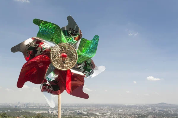 Mémorial Mexicain Rehilete Septembre Arrière Plan Peut Apprécier Vallée Mexique — Photo