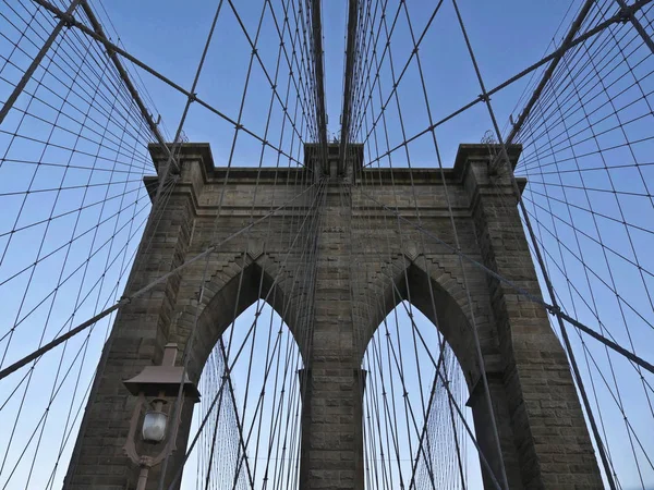 Vista Del Puente Brooklyn Ciudad Nueva York — Foto de Stock