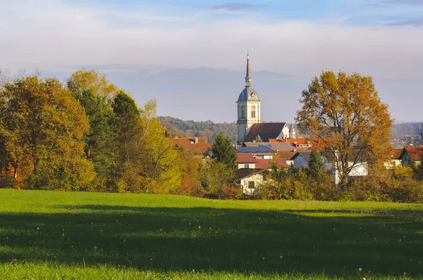 Bartholomew Church Slovenska Bistrica Slovenia View Hill — Stock Photo, Image