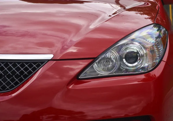 Headlight Red Sports Car — Stock Photo, Image