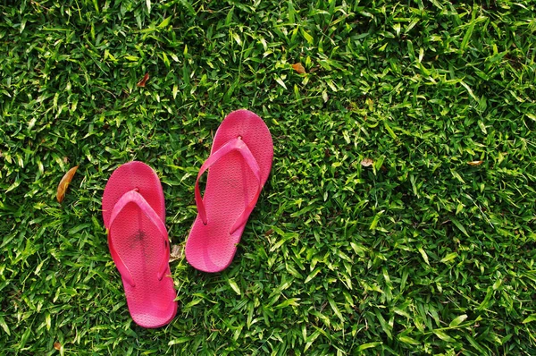 Par Zapatillas Quedan Campo Día Relajado — Foto de Stock