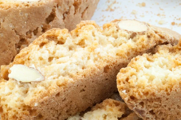 Hermoso Fondo Galletas Italianas Típicas Galletas Cantucci Prato —  Fotos de Stock