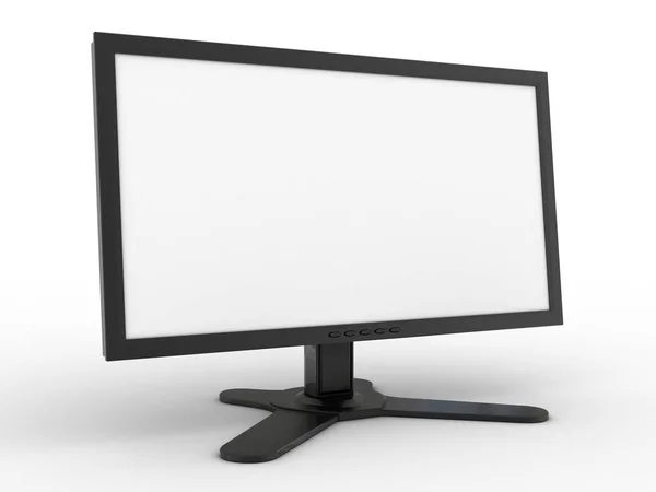 Monitor Weergegeven Witte Achtergrond — Stockfoto