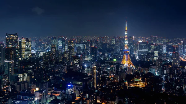 Tokyo Paesaggio Urbano Notte Giappone — Foto Stock