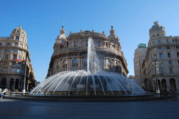 Genoa City Palace Felhőkarcoló Acient Negyed — Stock Fotó