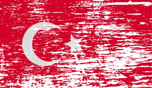 Bandeira Turquia Com Textura Antiga Ilustração — Fotografia de Stock