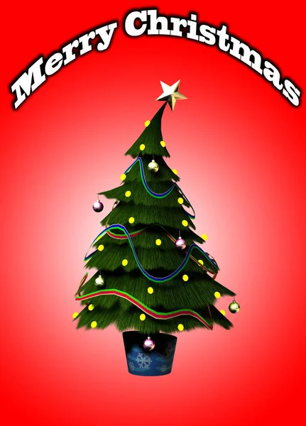 Ein Bild Eines Weihnachtsbaums Weihnachten — Stockfoto