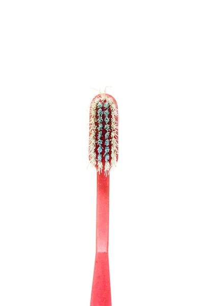 Old Toothbrush Isolated White Background — Stock Photo, Image