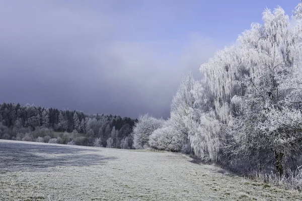 Sagolik Vinterlandskap Tjeckiska Central Bergen — Stockfoto