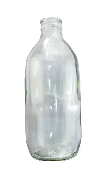 Γυάλινο Μπουκάλι Σόδα Απομονωμένο Λευκό Φόντο — Φωτογραφία Αρχείου