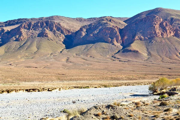 Valle Morocco Africa Atlas Seco Montaña Suelo Aislado Colina — Foto de Stock