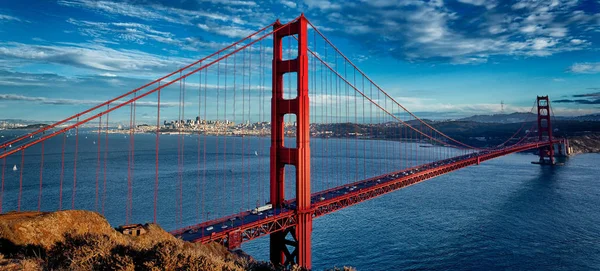 Panoramiczny Widok Słynnego Golden Gate Bridge San Francisco California Stany — Zdjęcie stockowe