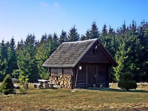 捷克森林中寂静的小屋 — 图库照片