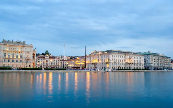 Vista Piazza Unit Italia Trieste Itália — Fotografia de Stock