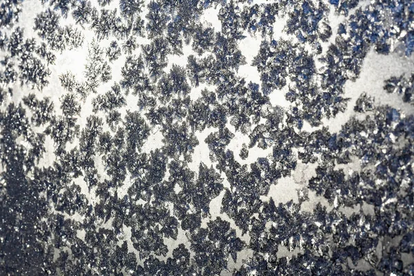 Льодяні Сніжинки Морозний Візерунок Над Сонцем Замерзлому Різдвяному Вікні Кольоровий — стокове фото