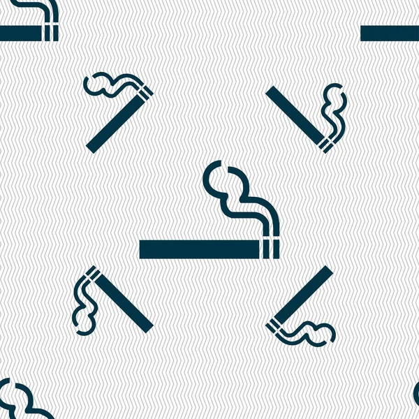 Signo Icono Humo Cigarrillo Patrón Sin Costuras Con Textura Geométrica — Foto de Stock