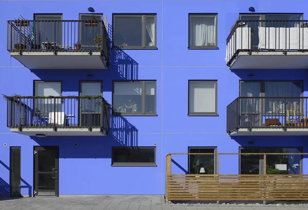Edifícios Apartamentos Modernos Novo Bairro — Fotografia de Stock