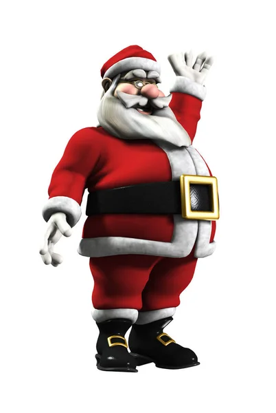 Santa Claus Saludando Para Las Vacaciones Navidad — Foto de Stock