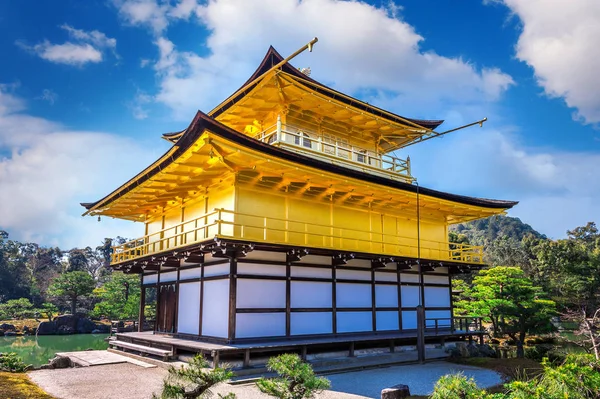 Pabellón Oro Templo Kinkakuji Kyoto Japón — Foto de Stock