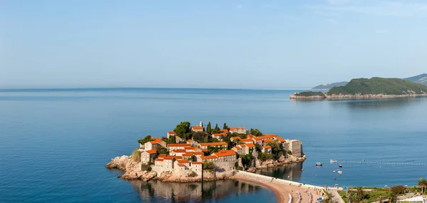 Stephan Island Adriatischen Meer Montenegro Blick Auf Die Küste Von — Stockfoto