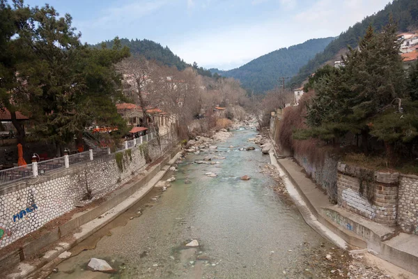 Rzeka Kosynthos Centrum Xanthi Grecja — Zdjęcie stockowe