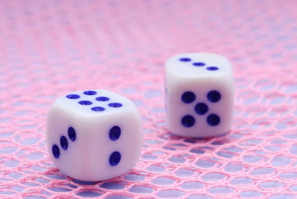 Two Dice Thrown Grid — Stock Photo, Image