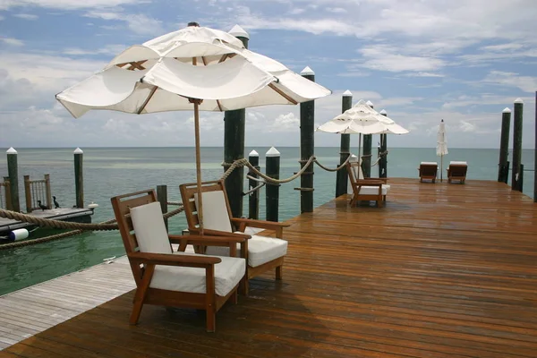 Chairs Beach Sea — Stock Photo, Image