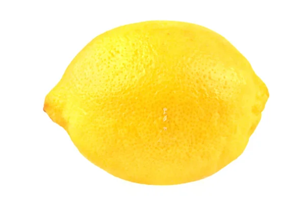 Limão Amarelo Isolado Fundo Branco — Fotografia de Stock