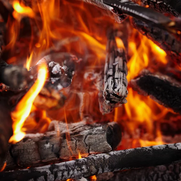 薪の火 正方形の背景 — ストック写真