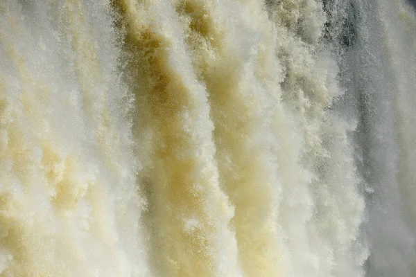 Masivní Tok Vody Při Iguazu Vodopád — Stock fotografie