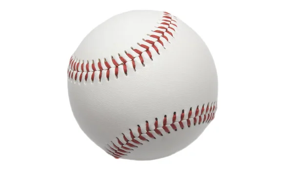 Profesionální Baseballový Míček Izolovaný Bílém — Stock fotografie