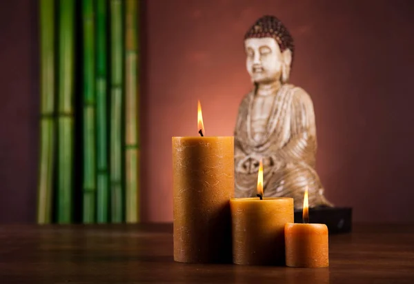 Budda Koncepcyjnym Zen Żywe Kolory Naturalny Odcień — Zdjęcie stockowe