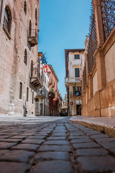 Les Anciennes Sont Étroites Rue Italie — Photo