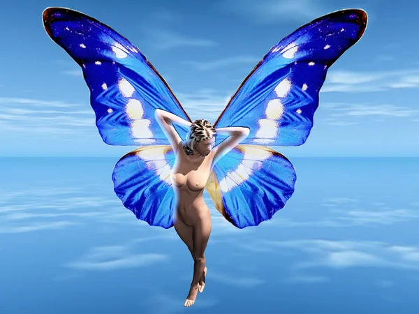 蝶の羽と妖精 — ストック写真