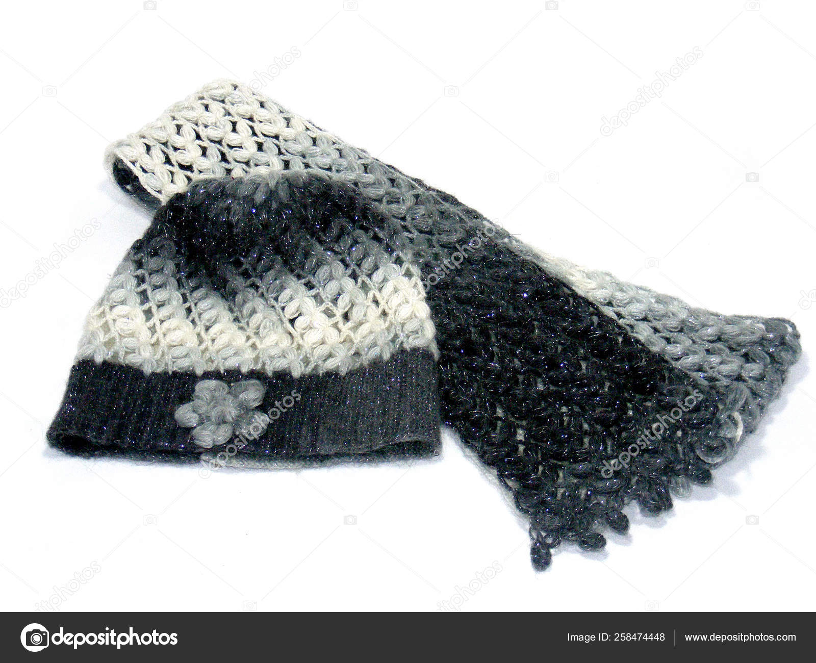 hand knitted hats and scarves