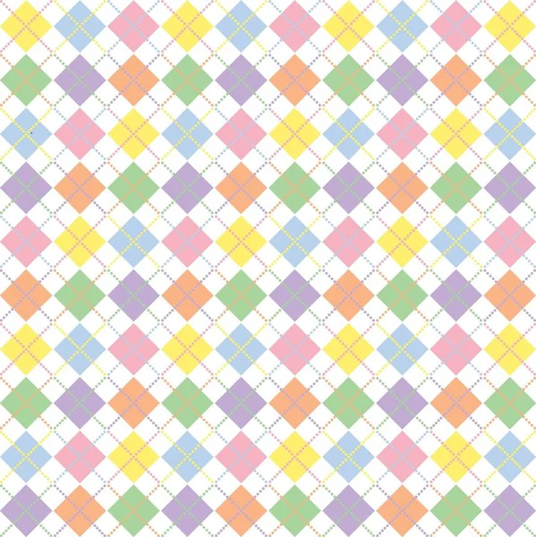 Ilustración Arco Iris Pastel Patrón Argyle Color — Foto de Stock