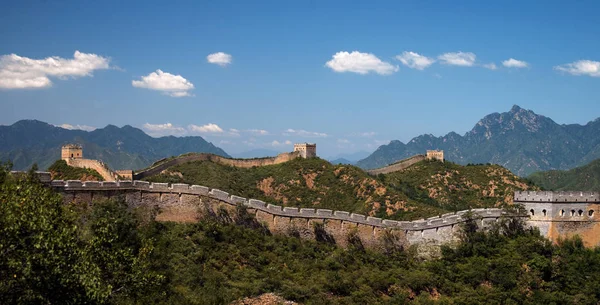 Велика Китайська Стіна Віддаленого Ділянка Стіни Jinshanling Приблизно Милях Схід — стокове фото