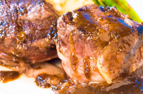 Filet Mignon Steak Plate — Stock Photo, Image