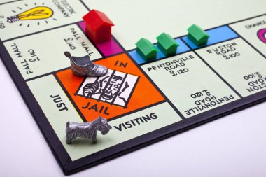 close up of Monopoly Game. clipart