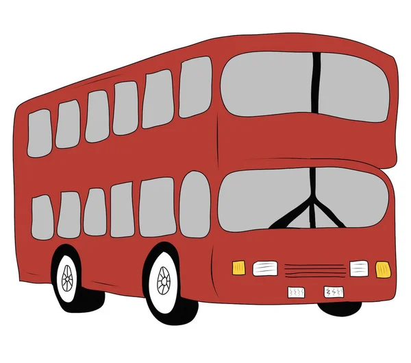 Londyn Miasto Autobus Ilustracja — Zdjęcie stockowe