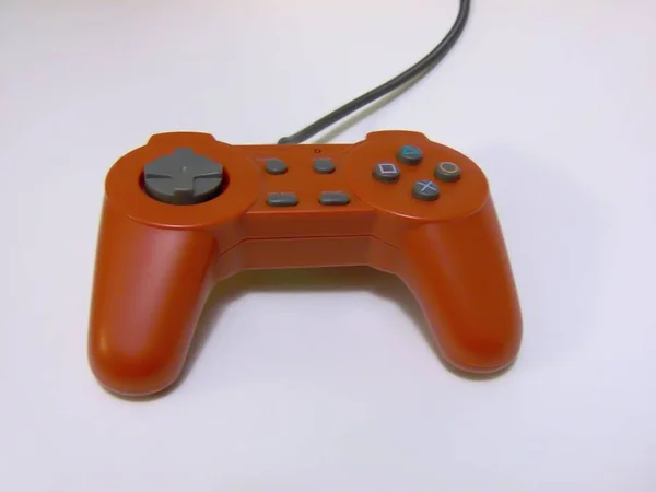 Ein Netter Roter Videospielcontroller Playstation Stil — Stockfoto