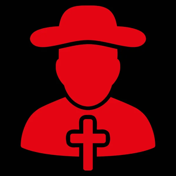Kleryk Rastrowych Ikona Styl Jest Symbolem Płaski Czerwony Kolor Zaokrąglonymi — Zdjęcie stockowe