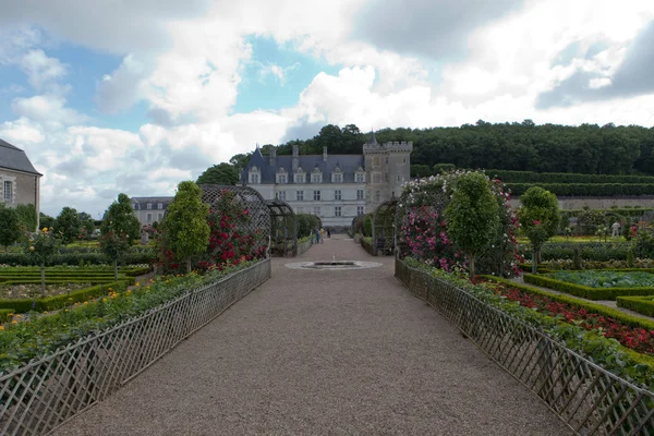 Gardens Chateau Villandry Loire Valley France — стоковое фото